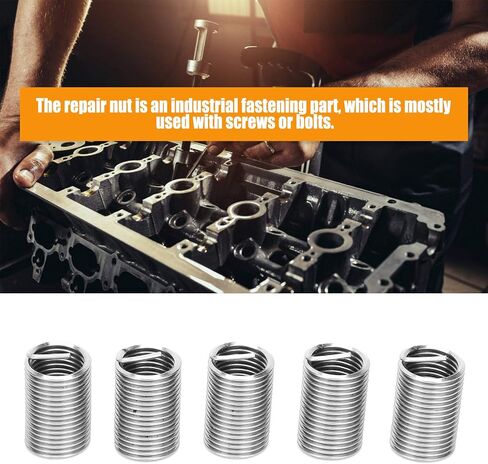 Wire Thread Inserts Screws Sleeve Assortment Kit, 20Pcs M12 x 1.5 Stainless Steel Helical Coiled Wire Screw Repair Sleeve(1D) in Saudi Arabia