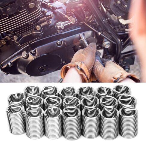 Wire Thread Inserts Screws Sleeve Assortment Kit, 20Pcs M12 x 1.5 Stainless Steel Helical Coiled Wire Screw Repair Sleeve(1D) in Saudi Arabia