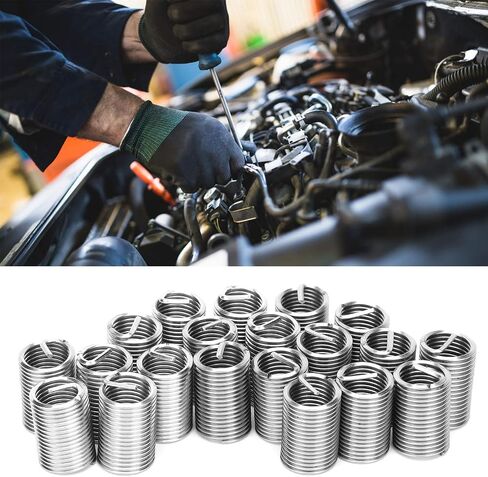Wire Thread Inserts Screws Sleeve Assortment Kit, 20Pcs M12 x 1.5 Stainless Steel Helical Coiled Wire Screw Repair Sleeve(1D) in Saudi Arabia