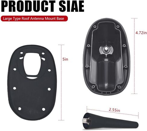 Large Type Roof Antenna Mount Base with Short Sport Antenna Compatible with Mini Cooper R55 Clubman S R56 Rubber Antenna Repair Sealing Ring Replace 65203442105 65203417195 3442105 in Kuwait