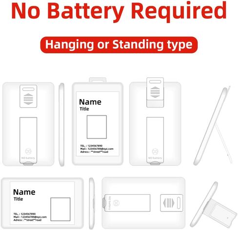 شارات أسماء بطاقات العمل الورقية الإلكترونية (تحديث NFC & APP)، ملصقات الملاحظات الرقمية، علامات الأسعار، شارة الموظف مع دعامة قابلة للطي وخطاف لوضع الطاولة والتعليق، Android فقط (3 ألوان فقط) in Kuwait