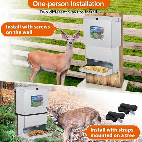 وحدة تغذية بروتين شجرة الغزلان، صندوق تغذية الغزلان بوزن 60 رطلاً، وحدة تغذية الغزلان شديدة التحمل، موزع تلقائي يغذي البروتين والذرة، الحياة البرية وحيوانات المزرعة in Kuwait