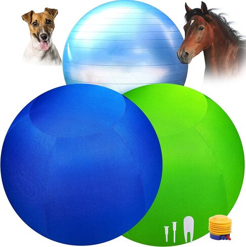 Herding Ball for Dogs Blue Heelers, 25" Horse Ball with 2 Covers, Harding Ball Dog Large, Mega Pets Soccer Ball for Australian Shepherd Play in Kuwait