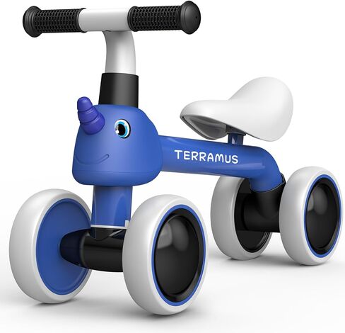 Baby Balance Bike for 1 Year Old Gifts Boys Girls - Toys for 12-24 Month Toddler Balance Bike, No Pedal 4 Wheels Infant Baby Walker Pre-School First Riding Bike, Best First Birthday Gifts in Saudi Arabia