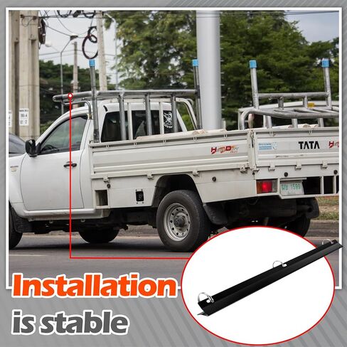 Ladder Rack Wind Deflector with 3 Pcs Ring Clamps Roof Rack Wind Deflector Roof Rack Cut Down On The Noise Fairing for Car Trailer Pickup Accessories, 39.37 Inch Black in Saudi Arabia