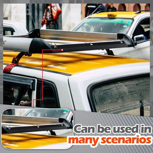 Ladder Rack Wind Deflector with 3 Pcs Ring Clamps Roof Rack Wind Deflector Roof Rack Cut Down On The Noise Fairing for Car Trailer Pickup Accessories, 39.37 Inch Black in Saudi Arabia