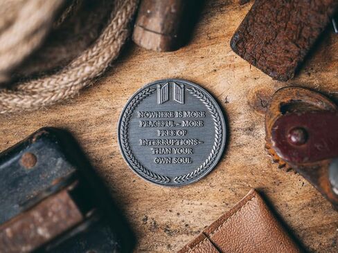 عملة القلعة الداخلية، عملة رواقية للتأملات الرواقية اليومية، عملة الشجاعة عملة القلق التذكارية موري النحاسية، ميدالية الفلاسفة الرواقيين أمور فاتي in Kuwait