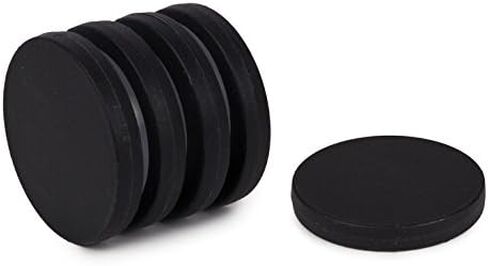 أقراص مغناطيسية غير قابلة للكسر مقاس 1.3 بوصة، نيوديميوم مطلي بالبولي بروبيلين - مغناطيس قوي للثلاجة والمكتب والحرف اليدوية - بسمك 1/8 بوصة - 5 عبوات in Kuwait