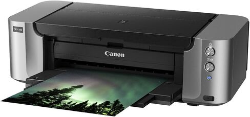 طابعة Canon Pixma Pro-100 اللاسلكية الملونة الاحترافية النافثة للحبر مع طباعة Airprint وطباعة الأجهزة المحمولة، تتضمن حبر Canon CLI-42 8 PK Value Pack in Saudi Arabia