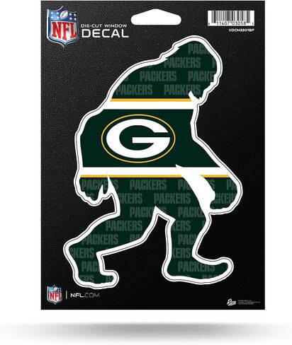 ملصق من الفينيل مقطوع بالقالب مقاس 5 بوصات × 7 بوصات من Rico Industries NFL Football Green Bay Packers - ملحقات السيارة/الشاحنة/المنزل in Saudi Arabia