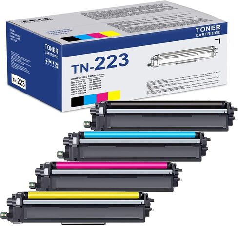 4 Pack TN-223 TN223 TN227 TN-227BK/C/M/Y Toner Replacement for Brother TN223BK/C/M/Y Toner Cartridge for TN223BK, TN223C, TN223M, TN223Y Toner Cartridge Set, TN2234PK in Saudi Arabia