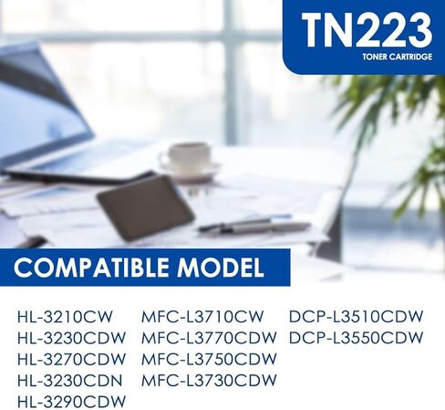 4 Pack TN-223 TN223 TN227 TN-227BK/C/M/Y Toner Replacement for Brother TN223BK/C/M/Y Toner Cartridge for TN223BK, TN223C, TN223M, TN223Y Toner Cartridge Set, TN2234PK in Saudi Arabia