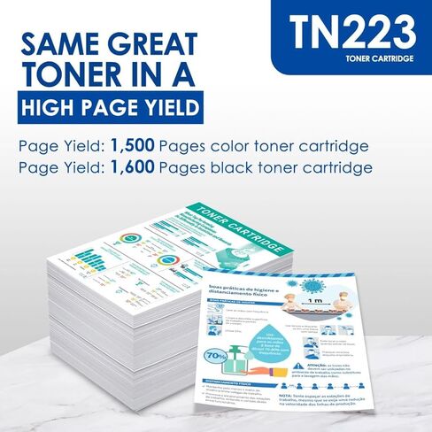 4 Pack TN-223 TN223 TN227 TN-227BK/C/M/Y Toner Replacement for Brother TN223BK/C/M/Y Toner Cartridge for TN223BK, TN223C, TN223M, TN223Y Toner Cartridge Set, TN2234PK in Saudi Arabia