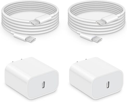 شاحن iPhone 15، شاحن iPad Pro [معتمد من MFi] كتلة شاحن سريع USB C بقدرة 20 وات مع سلك كابل شحن سريع USB C إلى C بطول 6 أقدام لأجهزة iPhone 15/15 Pro/15 Pro Max/15 Plus، وiPad Pro 12.9 بوصة/11 بوصة والمزيد in Kuwait