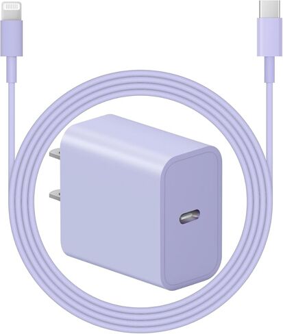 iPhone Charger Super Fast Charging 20W PD Power Wall Charger with 6FT Charging Cable Compatible i Phone 14/14 Pro Max/13/13 Pro Max/12/12 Pro/12 Pro Max/11/11 Pro iPad(Black) in Saudi Arabia