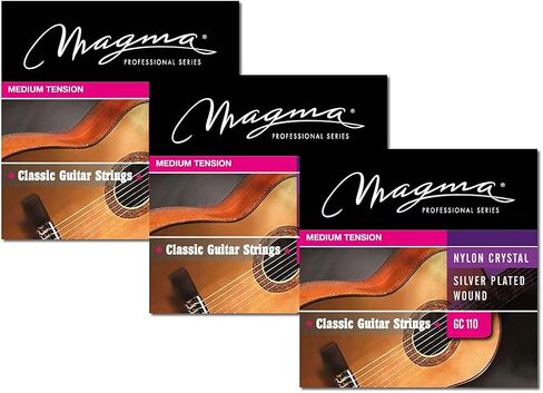 Magma Classical Guitar Strings Normal Tension Special Nylon - Silver Plated Copper (GC110) (3 Sets) in Saudi Arabia