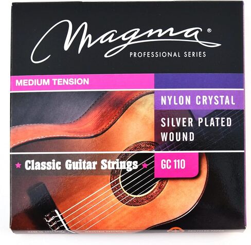 Magma Classical Guitar Strings Normal Tension Special Nylon - Silver Plated Copper (GC110) (3 Sets) in Saudi Arabia