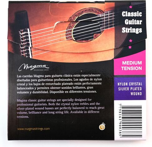 Magma Classical Guitar Strings Normal Tension Special Nylon - Silver Plated Copper (GC110) (3 Sets) in Saudi Arabia