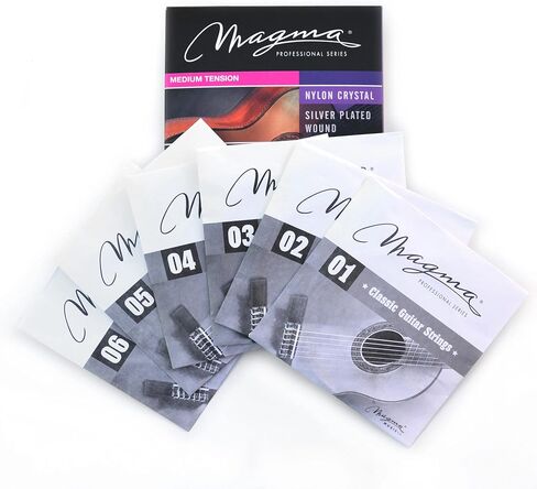 Magma Classical Guitar Strings Normal Tension Special Nylon - Silver Plated Copper (GC110) (3 Sets) in Saudi Arabia