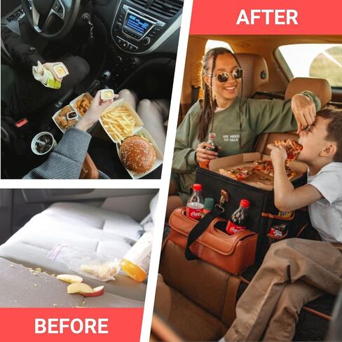 Car Organizer Back Seat Organizer Front Seat Car Caddy Backseat Storage Organizers Passenger Carseat Snack Box Automotive Rear Seat Kids in Saudi Arabia