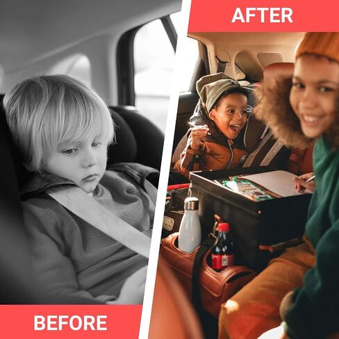 Car Organizer Back Seat Organizer Front Seat Car Caddy Backseat Storage Organizers Passenger Carseat Snack Box Automotive Rear Seat Kids in Saudi Arabia