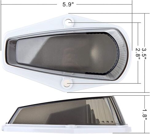 5 × ضوء علامة الكابينة، عدسات دخانية بيضاء LED لسقف الكابينة، مجموعات إضاءة الملحقات مع حزمة الأسلاك المتوافقة مع 1973-1997 Ford F-150 F-250 F-350 F Series Pickup Super Duty Trucks in Kuwait