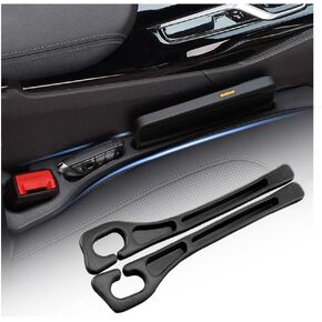 2PCS Car Seat Gap Filler Organizer with Storage Slots,Upgraded Car Gap Filler for Storing Phones,Keys,Items,Plug & Play No Drop Seat Guard for Cars Avoid Items Falling in Saudi Arabia