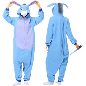 للجنسين للحيوانات ، زي هالوين - رمادي الحمير قطعة واحدة بيجاما للنساء الرجال in Kuwait