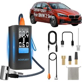 تضخم ضاغط الهواء المحمول-150psi 6000mAh مضخة هواء اللاسلكي لإطارات السيارات ، التضخم الأسرع 3x ، شاشة LCD ، إغلاق السيارات ، مضخة هواء الإطارات ، تناسب سلسلة BMW 2 F46 (2014-2021) in Kuwait