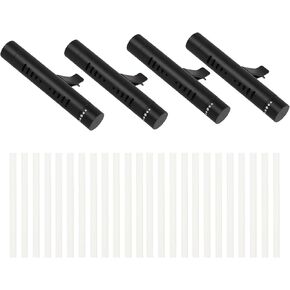 4 PCS AIR AIR PRESSITION OIL DOFFUSER CLIP مع 24 PCS عصي إعادة الملء غير الرائحة ، ناشر معطر هواء الألومنيوم المتميز مناسبة للسيارات ، المكتب ، المطبخ ، الحمام ، منازل الحيوانات الأليفة (أسود) in Kuwait