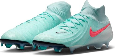 Nike Phantom Luna 2 Elite FG High-Top Soccer Sleats (FJ2572-300 ، Mint/Off Noir/Atomic Red) in Saudi Arabia