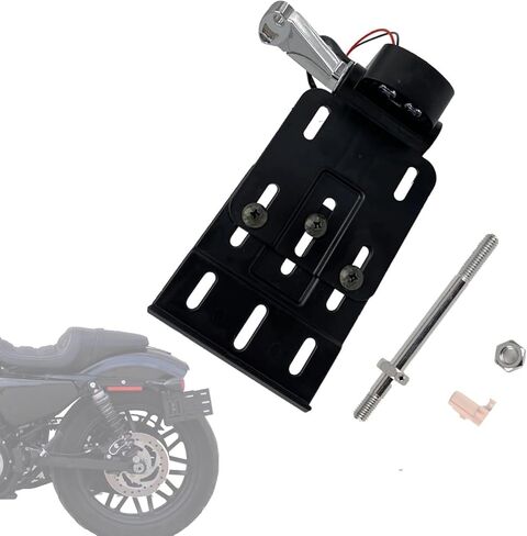 Motorcycle Rear Side License Plate Bracket Holder with LED Light for Harley Sportster XL883, XL1200, Dyna Low Rider FXDLS, Street Bob FXDB 2004-2020 Black in Kuwait