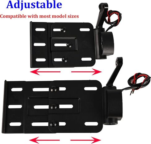 Motorcycle Rear Side License Plate Bracket Holder with LED Light for Harley Sportster XL883, XL1200, Dyna Low Rider FXDLS, Street Bob FXDB 2004-2020 Black in Kuwait