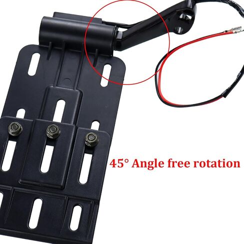 Motorcycle Rear Side License Plate Bracket Holder with LED Light for Harley Sportster XL883, XL1200, Dyna Low Rider FXDLS, Street Bob FXDB 2004-2020 Black in Kuwait