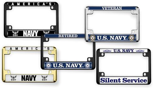 [Officially Licensed Product] - Motorcycle Domed Custom-Made Personalized Metal License Plate Frame Frame with Proud Mom U.S. Air Force (USAF) Design - Black in Saudi Arabia