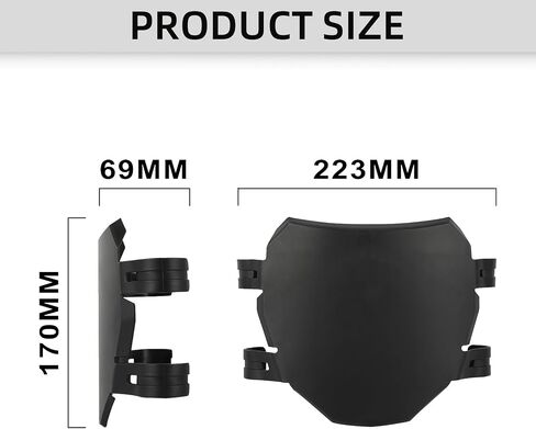Front Number Plate for Ebike,8.78″*6.69″ Plate Replacement for Ridstar Q20/Tutti Soleil 01/Surron Light Bee/Talaria Sting MX3 MX4 MX5/E Ride Pro/Super 73/X160/X260-Black in Saudi Arabia