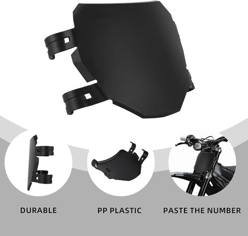 Front Number Plate for Ebike,8.78″*6.69″ Plate Replacement for Ridstar Q20/Tutti Soleil 01/Surron Light Bee/Talaria Sting MX3 MX4 MX5/E Ride Pro/Super 73/X160/X260-Black in Saudi Arabia
