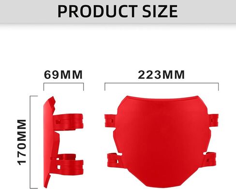 Front Number Plate for Ebike,8.78″*6.69″ Plate Replacement for Ridstar Q20/Tutti Soleil 01/Surron Light Bee/Talaria Sting MX3 MX4 MX5/E Ride Pro/Super 73/X160/X260-Black in Saudi Arabia