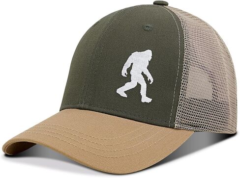 Sasquatch Gifts Bigfoot Hat Embroidery Sasquatch Hats for Men ، Big Foot Sasquatch Cap Trucker Hat for Dad Pairr Grandpa in Kuwait