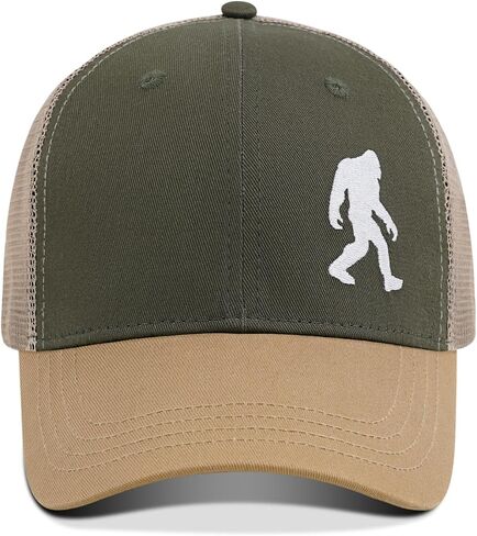 Sasquatch Gifts Bigfoot Hat Embroidery Sasquatch Hats for Men ، Big Foot Sasquatch Cap Trucker Hat for Dad Pairr Grandpa in Kuwait