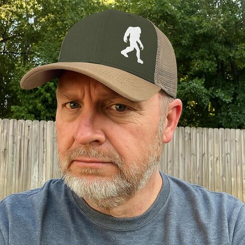 Sasquatch Gifts Bigfoot Hat Embroidery Sasquatch Hats for Men ، Big Foot Sasquatch Cap Trucker Hat for Dad Pairr Grandpa in Kuwait