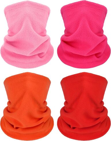 4 Pieces Winter Neck Warmers Fleece Gaiter Windproof Face Covering in Saudi Arabia