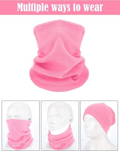 4 Pieces Winter Neck Warmers Fleece Gaiter Windproof Face Covering in Saudi Arabia