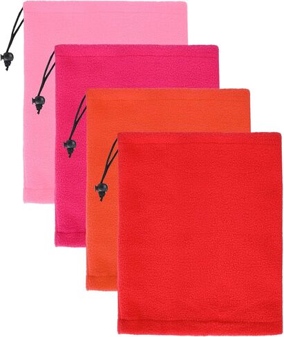 4 Pieces Winter Neck Warmers Fleece Gaiter Windproof Face Covering in Saudi Arabia