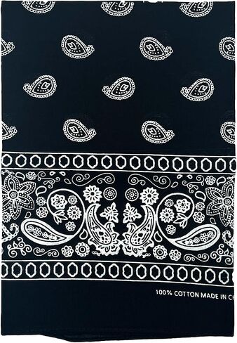 Sosun Bandana, 100% Cotton Paisley Scarf, Headwear, Face Mask for Men or Women in Saudi Arabia