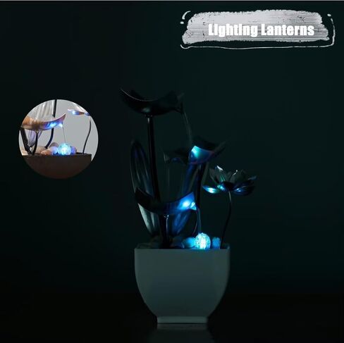 Desktop Water Fountains: Relaxing Zen Décor for Home Living Room or Bedroom and Office - Home Décor Soothing Sound Pink in Saudi Arabia