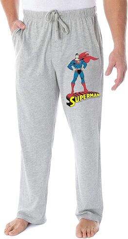 DC Comics Men's Vintage Superman شخصية وشعار البالغين البطل الخارق سروال بيجاما in Saudi Arabia