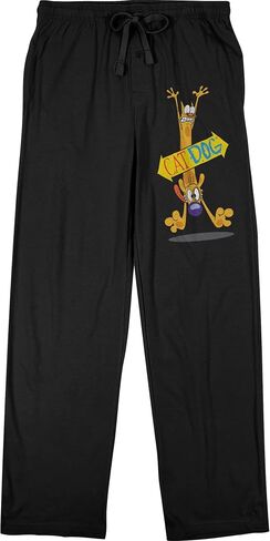 Bioworld Catdog 90s Cartoon Character Men's Black Sleep Pajama Pants-M in Saudi Arabia
