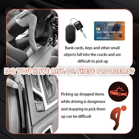 2PCS Car Seat Gap Filler Organizer with Storage Slots,Upgraded Car Gap Filler for Storing Phones,Keys,Items,Plug & Play No Drop Seat Guard for Cars Avoid Items Falling in Saudi Arabia
