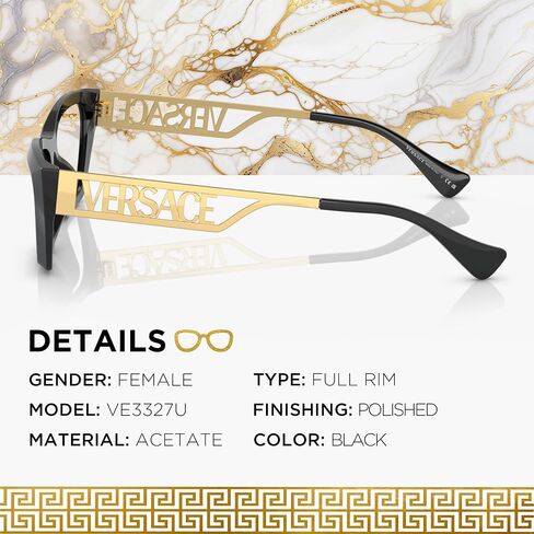 VERSACE VE3327U 90s Vintage LogoEyeglass with Luxury Eyewear kit in Saudi Arabia